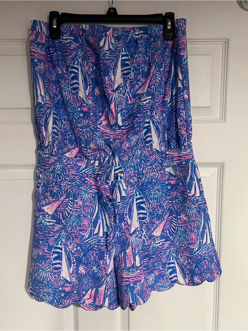 Lilly Pulitzer Jace strapless romper-It’s a sailabration-NWT-L